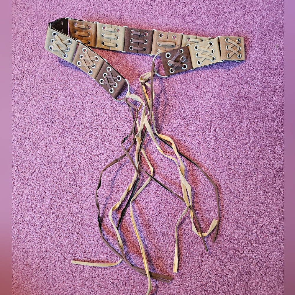 Faux suede belt